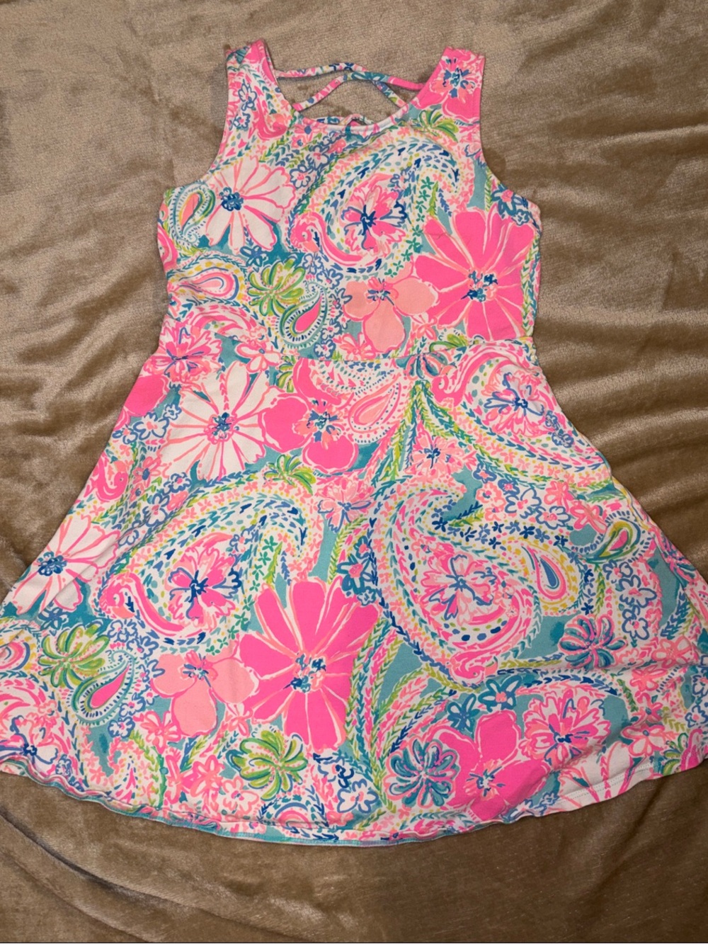 Lilly Pulitzer Pink Paisley Floral Sleeveless Dress